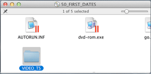 mamually open the source dvd to access the ifo files on Mac OS